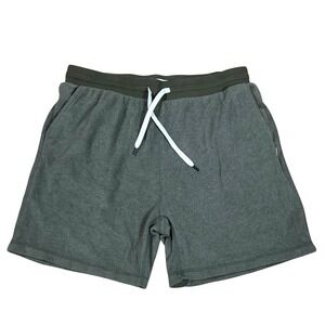 Feat BlanketBlend Shorts Mens XL Olive Green Plush Fleece Soft Cozy Lounge